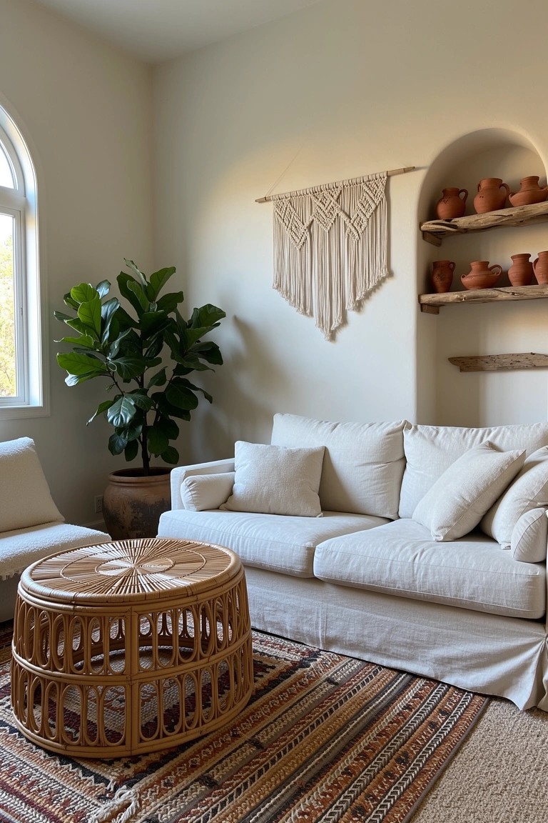 A Tall Plant by the Sofa