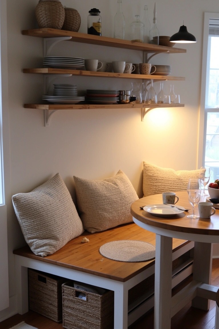 Under-Bench Storage for Kitchen Nooks