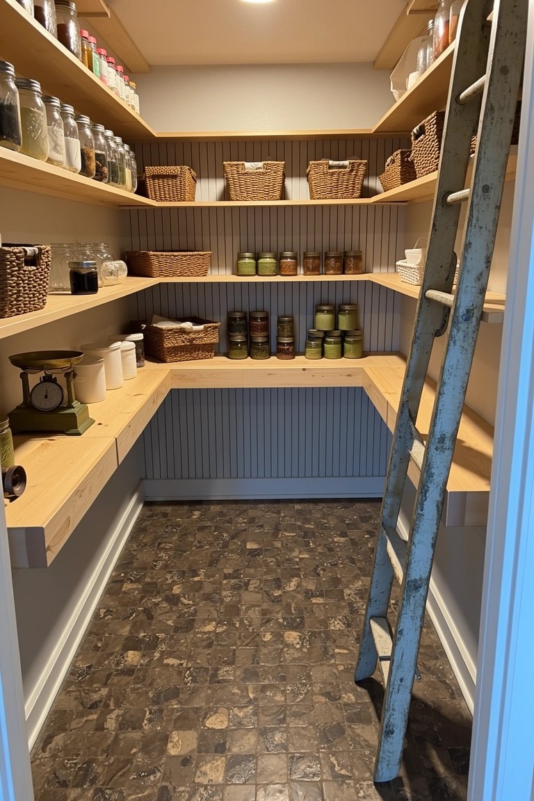 Pantry Ladder for High Shelves