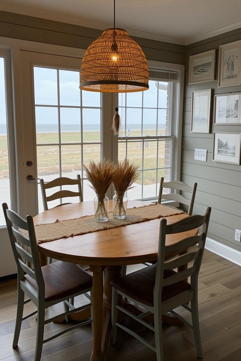 Rattan Pendant Over Dining Table