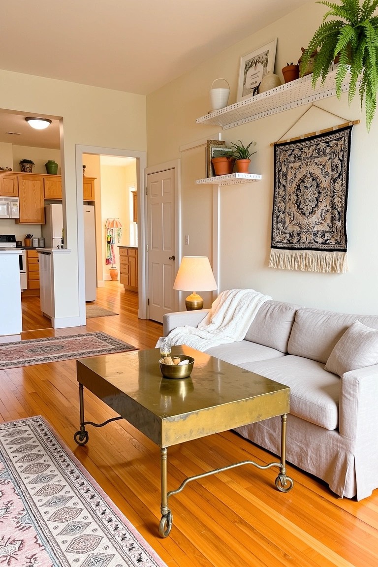 Vintage Brass Coffee Table