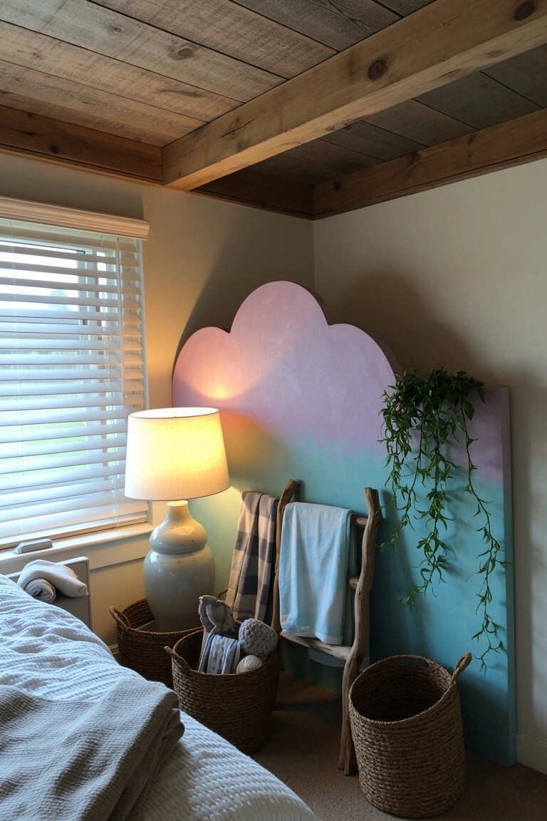 Cloud-Shaped Headboard Panel