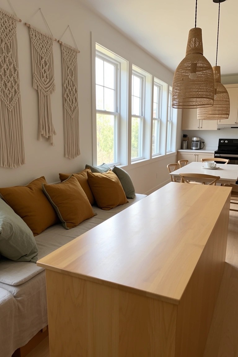 Bench Seating by the Windows