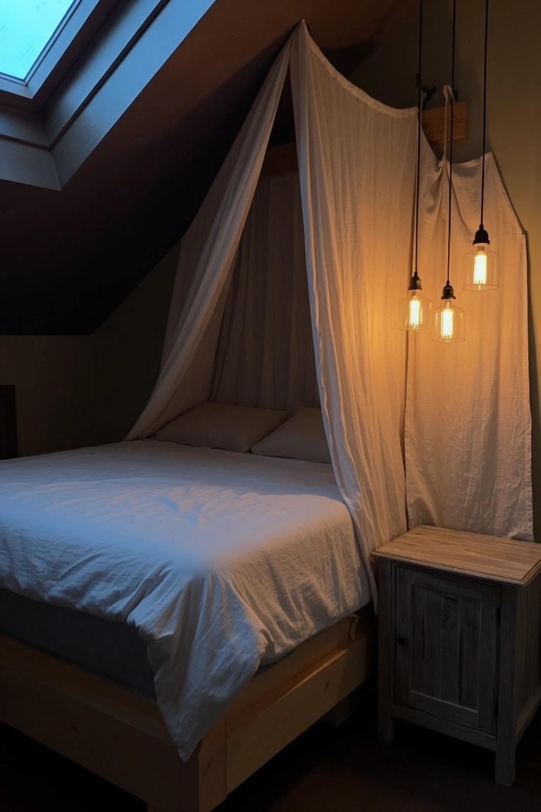 A Draped Bed Canopy