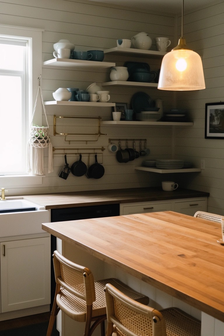 Open Kitchen Shelves