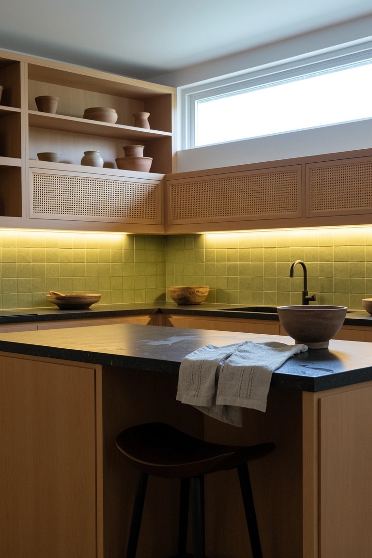 Green Tile Backsplash