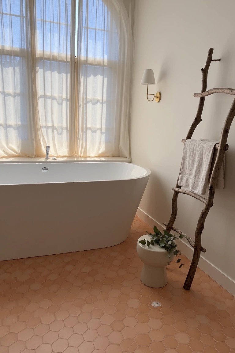 Wooden Ladder Towel Rack