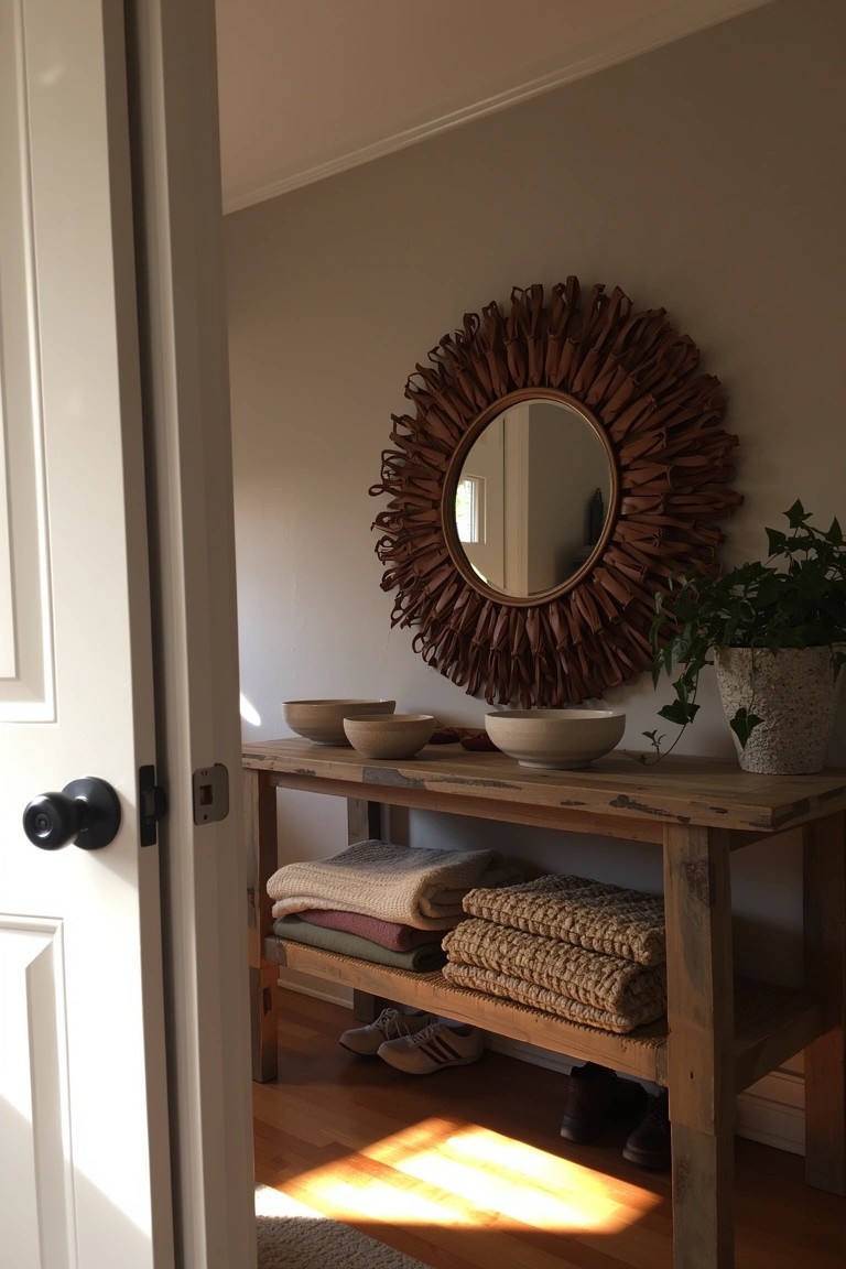 Rustic Entryway Console Table