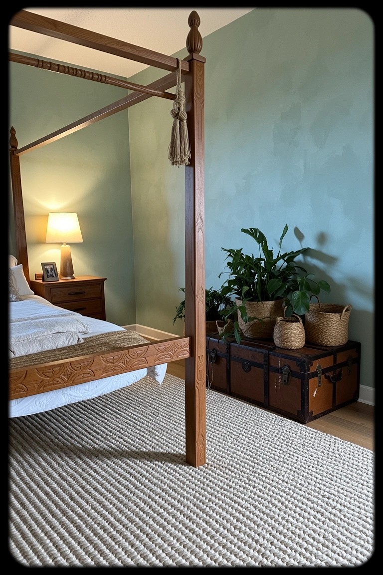 Wooden Trunks as Bedside Tables