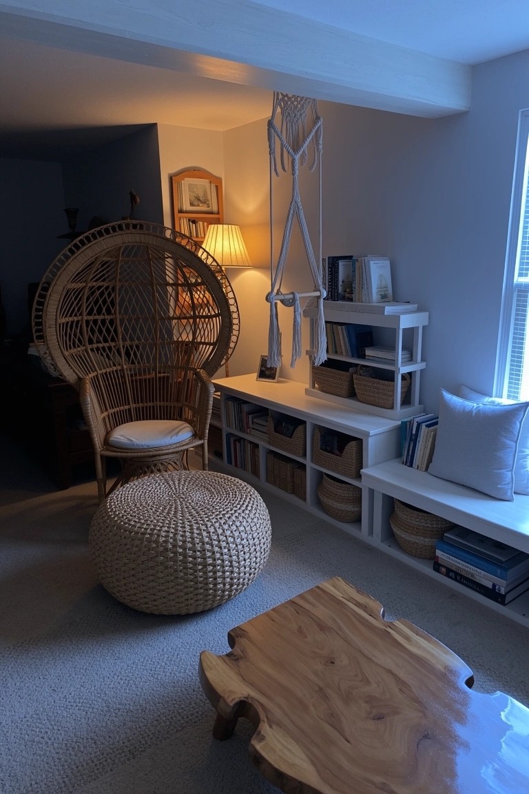 Hanging Rattan Chair Nook