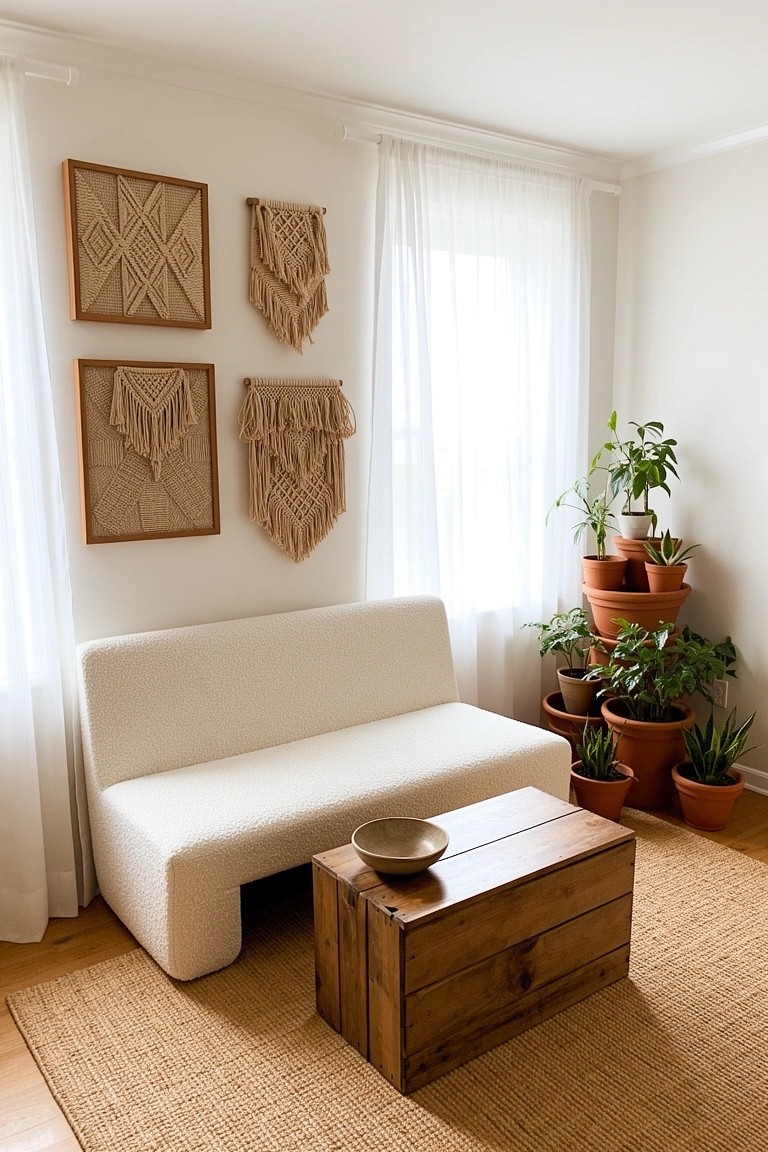 Stacked Plants in Terracotta Pots