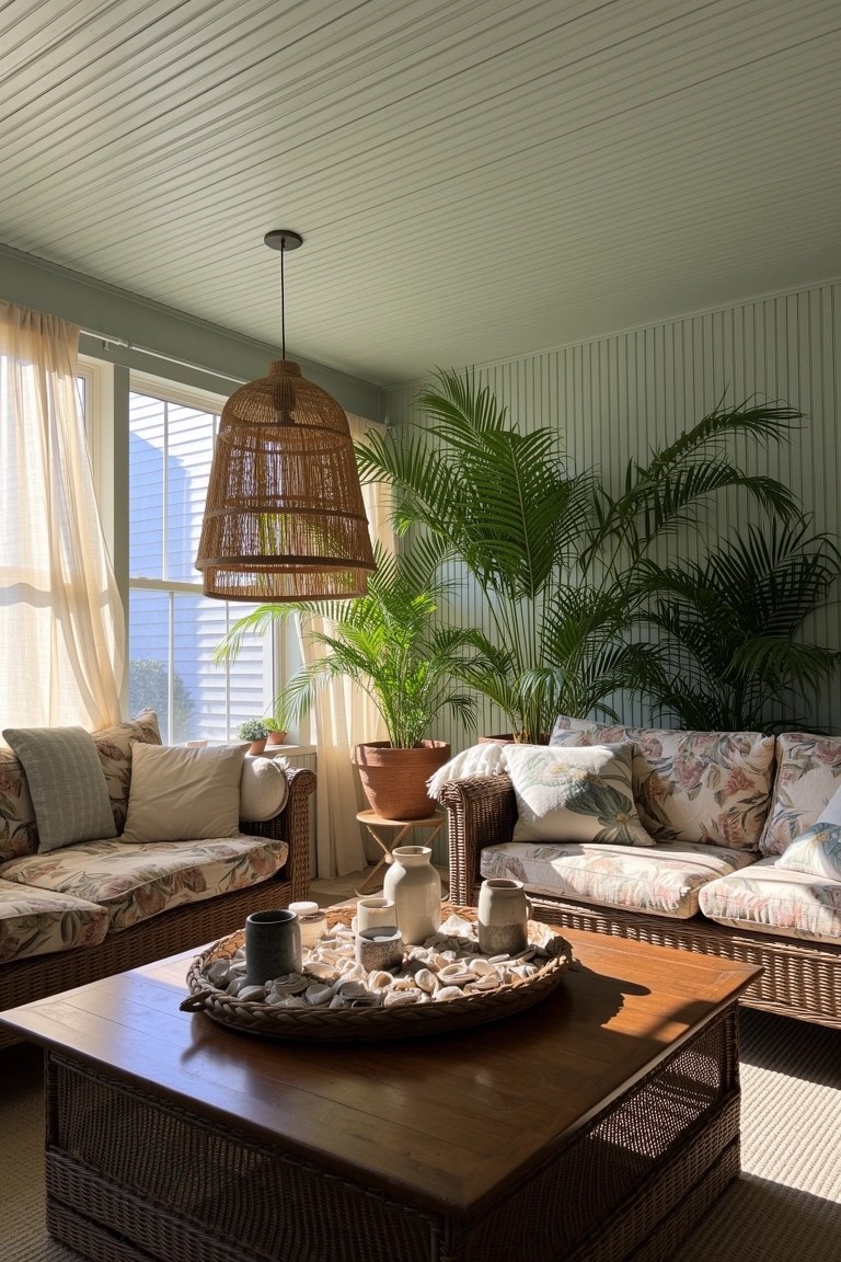 Hanging Wicker Lamps