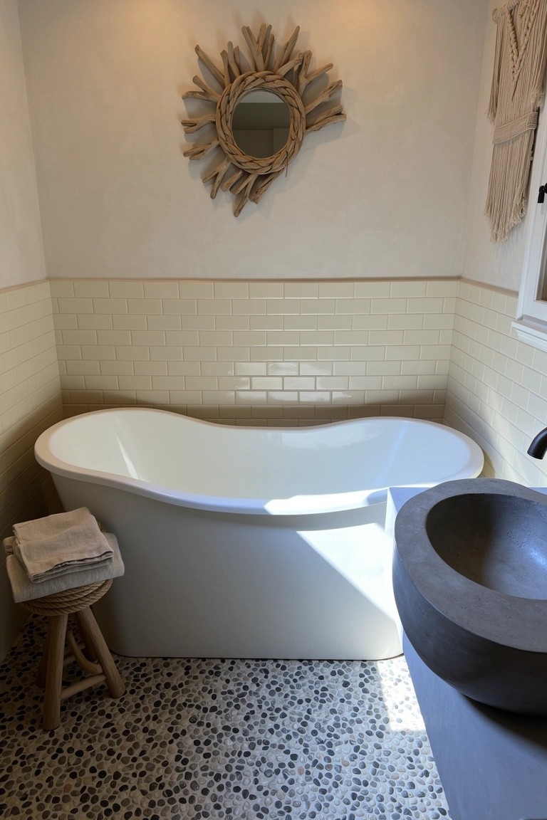 Pebble Tile Bathroom Floors