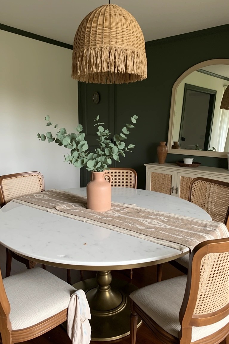 Round Dining Table Setup