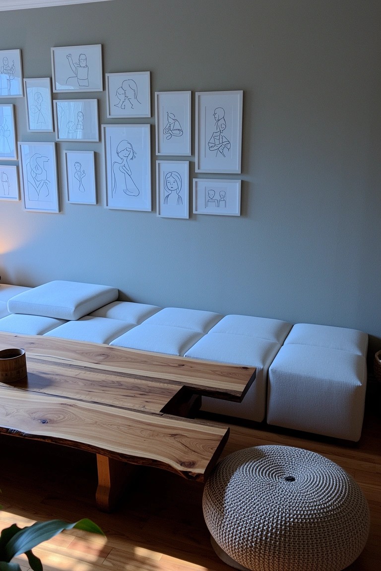 Gallery Wall of Line Drawings