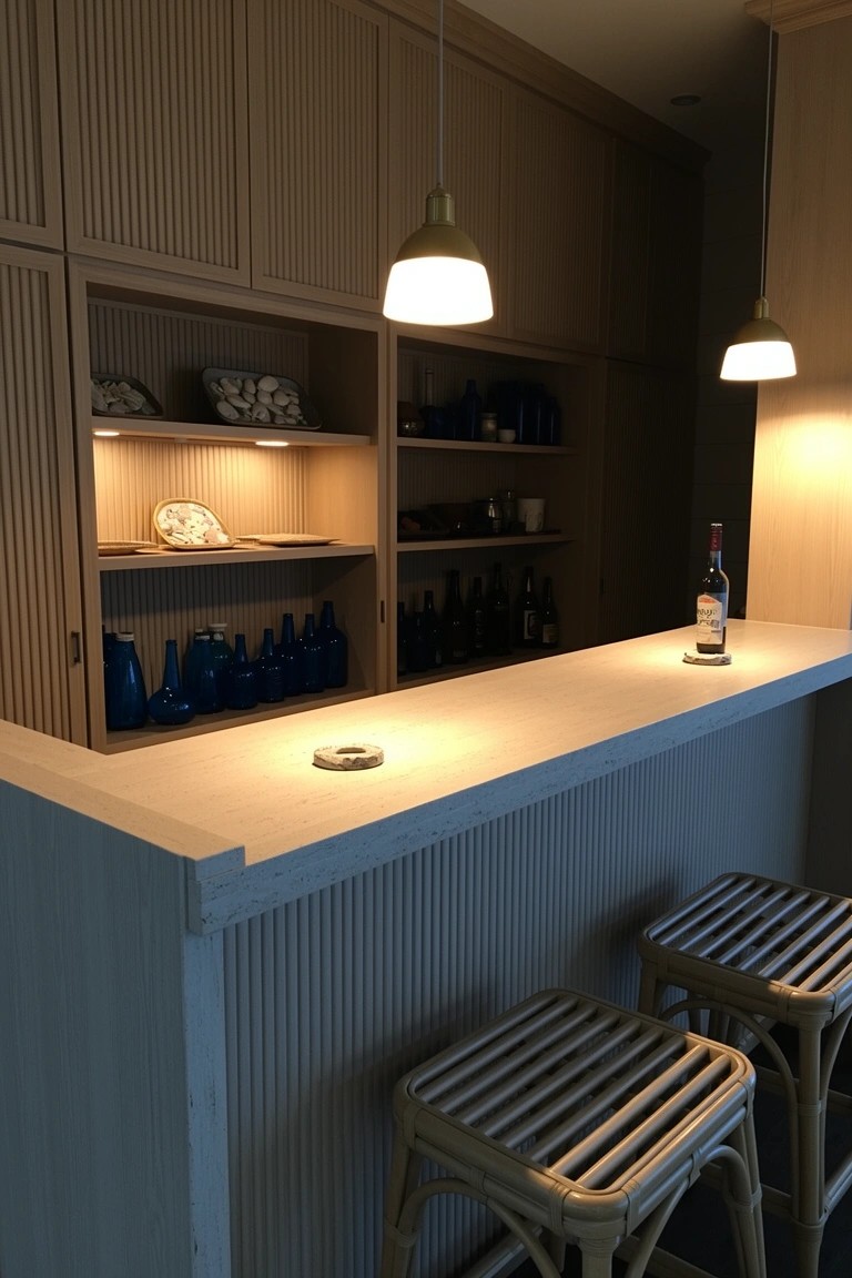 Slatted Wood Bar Nook