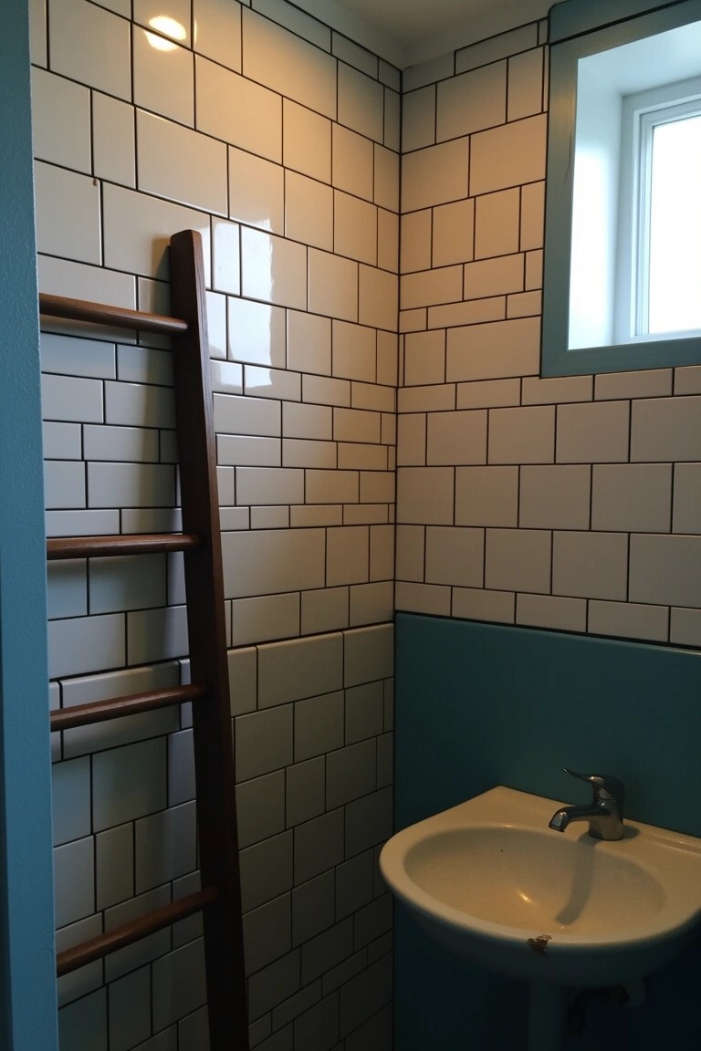 Wooden Ladder Towel Racks