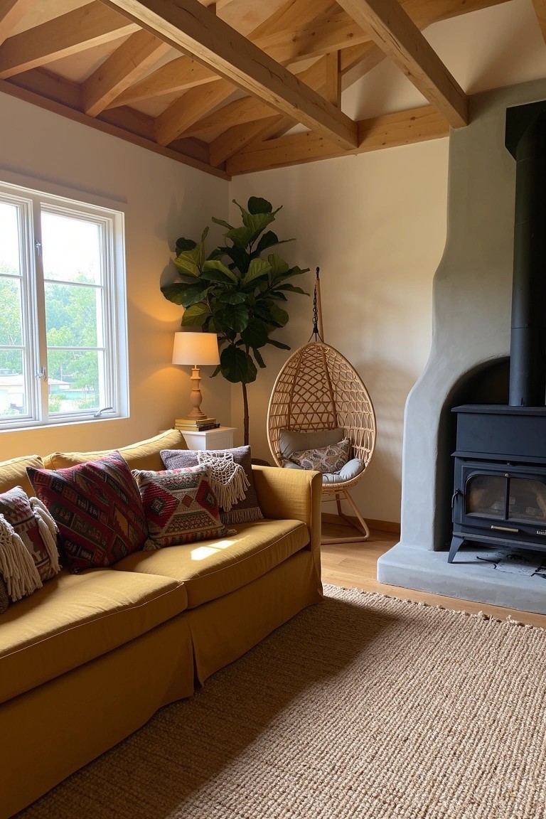 Cozy Seating by the Fireplace