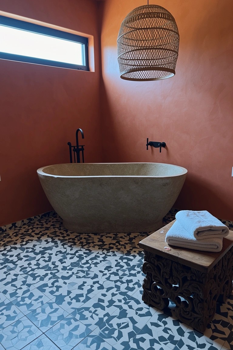 Terracotta Walls in Bathrooms