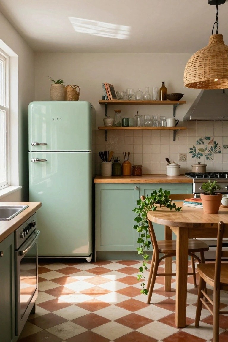 Mint Green Retro Fridge Charm