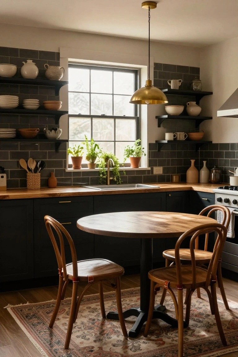 Compact Round Table Kitchen Nook